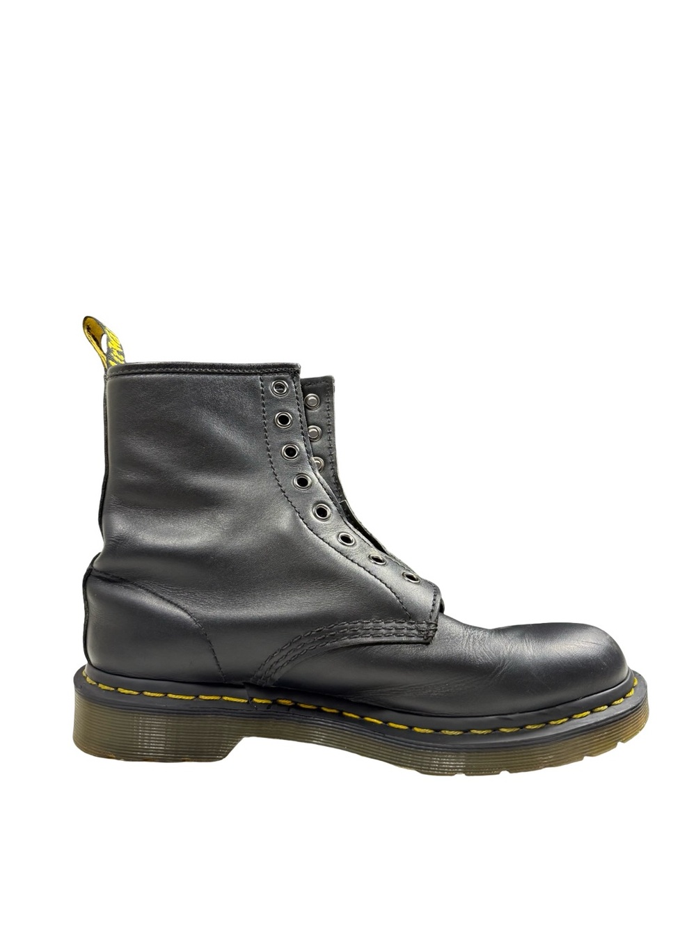 Dr. Martens 11821 Black Smooth Leather Lace Up Boots Combat Grunge Men 8 Women 9 - Picture 6 of 11
